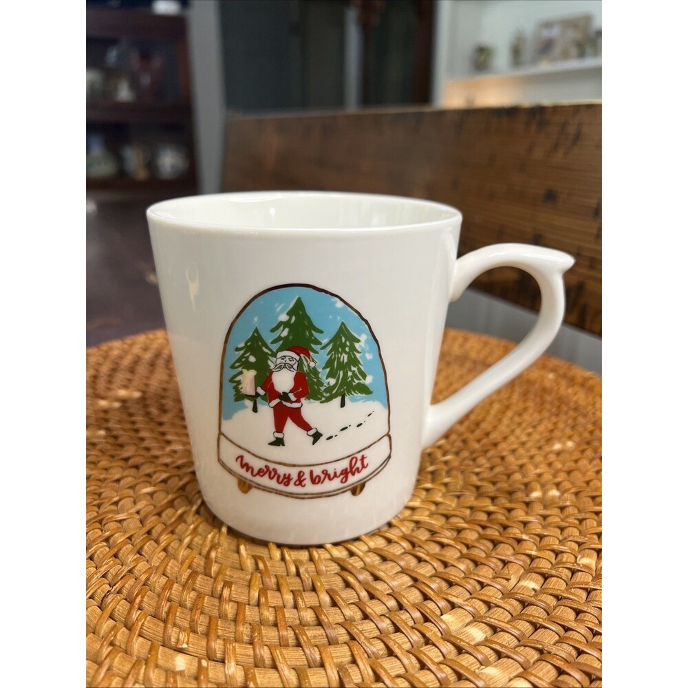 Opal House Merry & Bright Coffee Mug. 16 Oz. White Microwave Dishwasher Safe